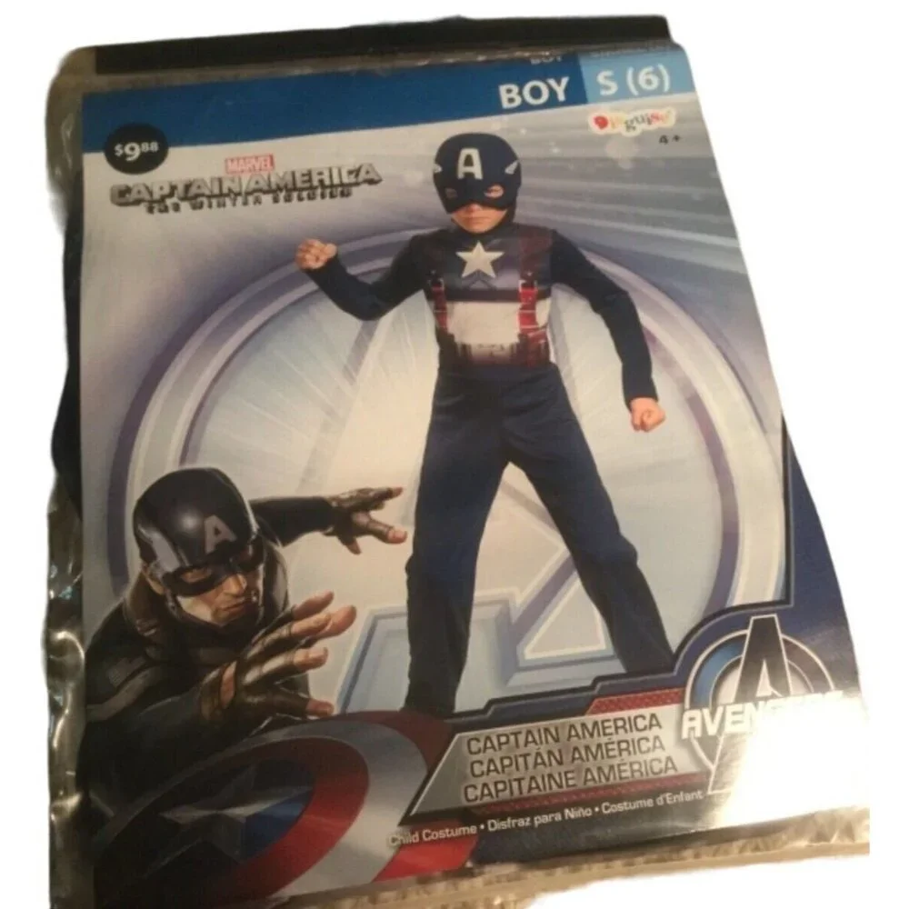 Avengers Captain America The Winter Soldier Costume Boys Sm 6 Never worn